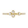 Thumbnail Image 3 of 0.20 CT. T.W. Diamond Lined Shank Bezel Open Ring in 10K Gold