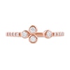 0.20 CT. T.W. Diamond Lined Shank Bezel Open Ring in 10K Rose Gold