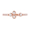 Thumbnail Image 2 of 0.20 CT. T.W. Diamond Lined Shank Bezel Open Ring in 10K Rose Gold