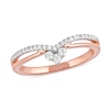 0.20 CT. T.W. Diamond Chevron Split Shank Ring in 10K Rose Gold
