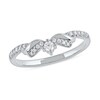 Thumbnail Image 0 of 0.15 CT. T.W. Diamond Ribbon Layered Ring in 10K White Gold