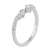 Thumbnail Image 1 of 0.15 CT. T.W. Diamond Ribbon Layered Ring in 10K White Gold