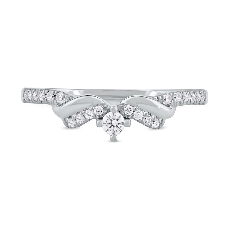 0.15 CT. T.W. Diamond Ribbon Layered Ring in 10K White Gold