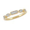 Thumbnail Image 0 of 0.05 CT. T.W. Diamond Alternating Frame Geometric Ring in 10K Gold