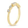 Thumbnail Image 1 of 0.05 CT. T.W. Diamond Alternating Frame Geometric Ring in 10K Gold