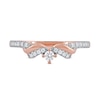 Thumbnail Image 3 of 0.15 CT. T.W. Diamond Ribbon Layered Ring in 10K Rose Gold