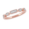 Thumbnail Image 0 of 0.05 CT. T.W. Diamond Alternating Frame Geometric Ring in 10K Rose Gold