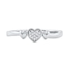 Multi-Diamond Accent Heart Trio Ring in 10K Gold