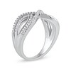 Thumbnail Image 2 of 0.33 CT. T.W. Diamond Leaf Sides Open Shank Ring in 14K White Gold