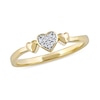 Thumbnail Image 1 of Multi-Diamond Accent Heart Trio Ring in 10K Gold