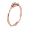 Thumbnail Image 1 of Multi-Diamond Accent Heart Trio Ring in 10K Rose Gold