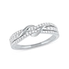 Thumbnail Image 0 of 0.33 CT. T.W. Diamond Double Wrapped Wave Ring in 10K White Gold