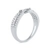 Thumbnail Image 1 of 0.33 CT. T.W. Diamond Double Wrapped Wave Ring in 10K White Gold