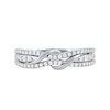 Thumbnail Image 2 of 0.33 CT. T.W. Diamond Double Wrapped Wave Ring in 10K White Gold