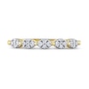 Thumbnail Image 2 of 0.15 CT. T.W. Oval-Shaped Multi-Diamond Scallop Edge Stackable Band in 10K Gold