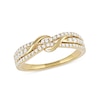 Thumbnail Image 0 of 0.33 CT. T.W. Diamond Double Wrapped Wave Ring in 10K Gold