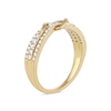 Thumbnail Image 1 of 0.33 CT. T.W. Diamond Double Wrapped Wave Ring in 10K Gold