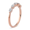 Thumbnail Image 1 of 0.15 CT. T.W. Oval-Shaped Multi-Diamond Scallop Edge Stackable Band in 10K Rose Gold