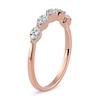 0.15 CT. T.W. Oval-Shaped Multi-Diamond Scallop Edge Stackable Band in 10K Rose Gold