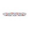 0.15 CT. T.W. Oval-Shaped Multi-Diamond Scallop Edge Stackable Band in 10K Rose Gold