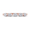 Thumbnail Image 2 of 0.15 CT. T.W. Oval-Shaped Multi-Diamond Scallop Edge Stackable Band in 10K Rose Gold