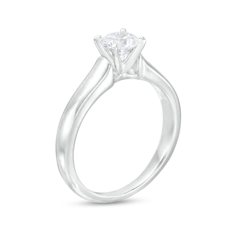 0.50 CT. Certified Canadian Diamond Solitaire Engagement Ring 14K White Gold (I/I1)