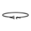 Enchanted Disney Villains Jafar Garnet and 0.145 CT. T.W. Black Diamond Bangle in Sterling Silver with Black Rhodium