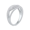 0.50 CT. T.W. Diamond Multi-Row Crossover Ring in 14K Gold