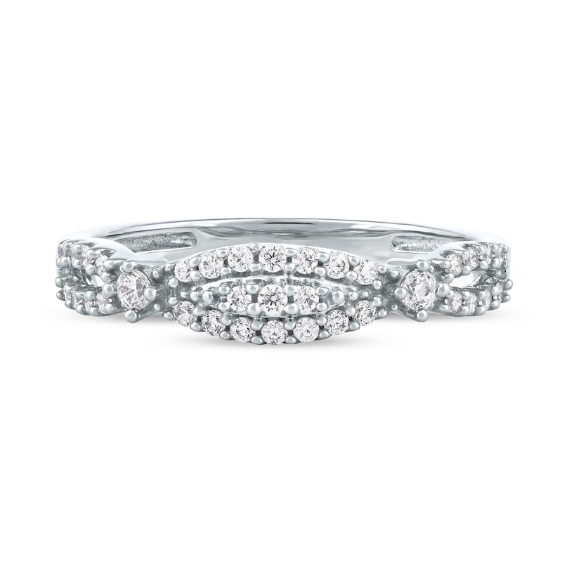 0.25 CT. T.W. Diamond Twist Band in 10K Gold