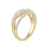 Thumbnail Image 1 of 0.50 CT. T.W. Diamond Multi-Row Crossover Ring in 14K Gold