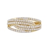 Thumbnail Image 2 of 0.50 CT. T.W. Diamond Multi-Row Crossover Ring in 14K Gold
