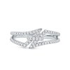 Thumbnail Image 3 of 0.33 CT. T.W. Diamond Center Tie Split Shank Ring in 10K White Gold