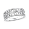 Thumbnail Image 0 of 0.33 CT. T.W. Multi-Diamond Vertical Multi-Row Open Shank Ring in 10K White Gold