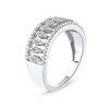 Thumbnail Image 1 of 0.33 CT. T.W. Multi-Diamond Vertical Multi-Row Open Shank Ring in 10K White Gold