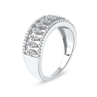 0.33 CT. T.W. Multi-Diamond Vertical Multi-Row Open Shank Ring in 10K Gold