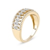 Thumbnail Image 2 of 0.33 CT. T.W. Multi-Diamond Vertical Multi-Row Open Shank Ring in 10K Gold