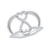 Thumbnail Image 1 of 0.33 CT. T.W. Diamond Heart Infinity Open Shank Ring in 10K White Gold