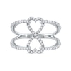 Thumbnail Image 3 of 0.33 CT. T.W. Diamond Heart Infinity Open Shank Ring in 10K White Gold