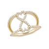 Thumbnail Image 1 of 0.33 CT. T.W. Diamond Heart Infinity Open Shank Ring in 10K Gold