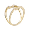 Thumbnail Image 2 of 0.33 CT. T.W. Diamond Heart Infinity Open Shank Ring in 10K Gold