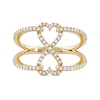Thumbnail Image 3 of 0.33 CT. T.W. Diamond Heart Infinity Open Shank Ring in 10K Gold