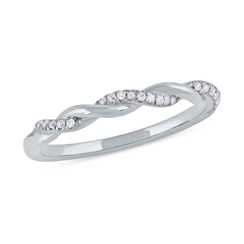 0.10 CT. T.W. Diamond Twist Stackable Band in 10K Gold|Peoples Jewellers