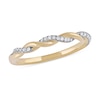 Thumbnail Image 0 of 0.10 CT. T.W. Diamond Twist Stackable Band in 10K Gold