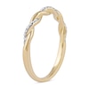 Thumbnail Image 1 of 0.10 CT. T.W. Diamond Twist Stackable Band in 10K Gold