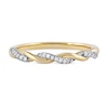 Thumbnail Image 2 of 0.10 CT. T.W. Diamond Twist Stackable Band in 10K Gold