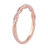 0.10 CT. T.W. Diamond Twist Stackable Band in 10K Rose Gold