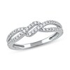 0.25 CT. T.W. Diamond Bypass Twist Split Shank Ring in 10K Gold