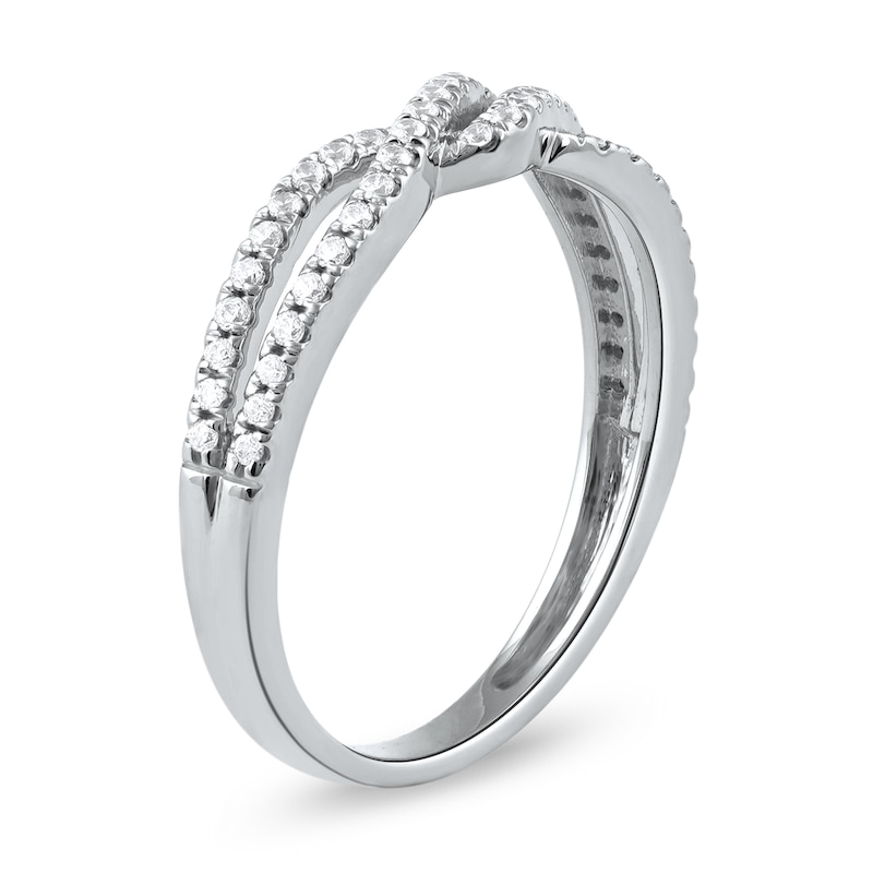 0.25 CT. T.W. Diamond Bypass Twist Split Shank Ring in 10K Gold