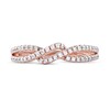 0.25 CT. T.W. Diamond Bypass Twist Split Shank Ring in 10K Rose Gold