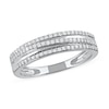 Thumbnail Image 0 of 0.25 CT. T.W. Diamond Triple Row Crossover Band in 10K White Gold